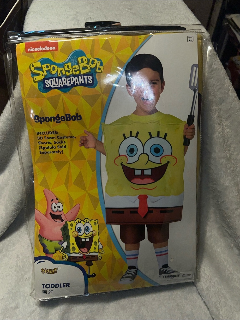 SpongeBob spirit Halloween costume toddler size 2T